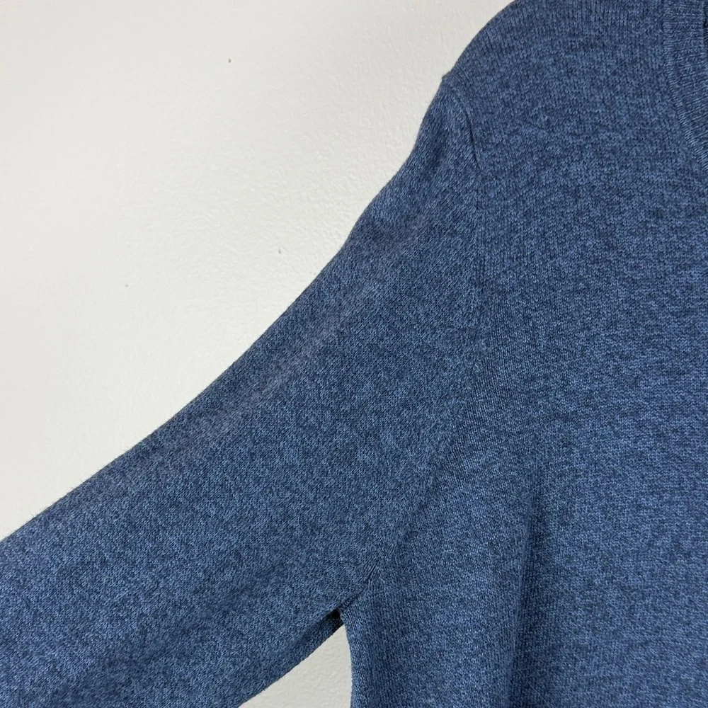 Zaket & Plover Blue Cotton Cashmere Blend Long Sleeve XL Top Red Cream Accents - Picture 4 of 12